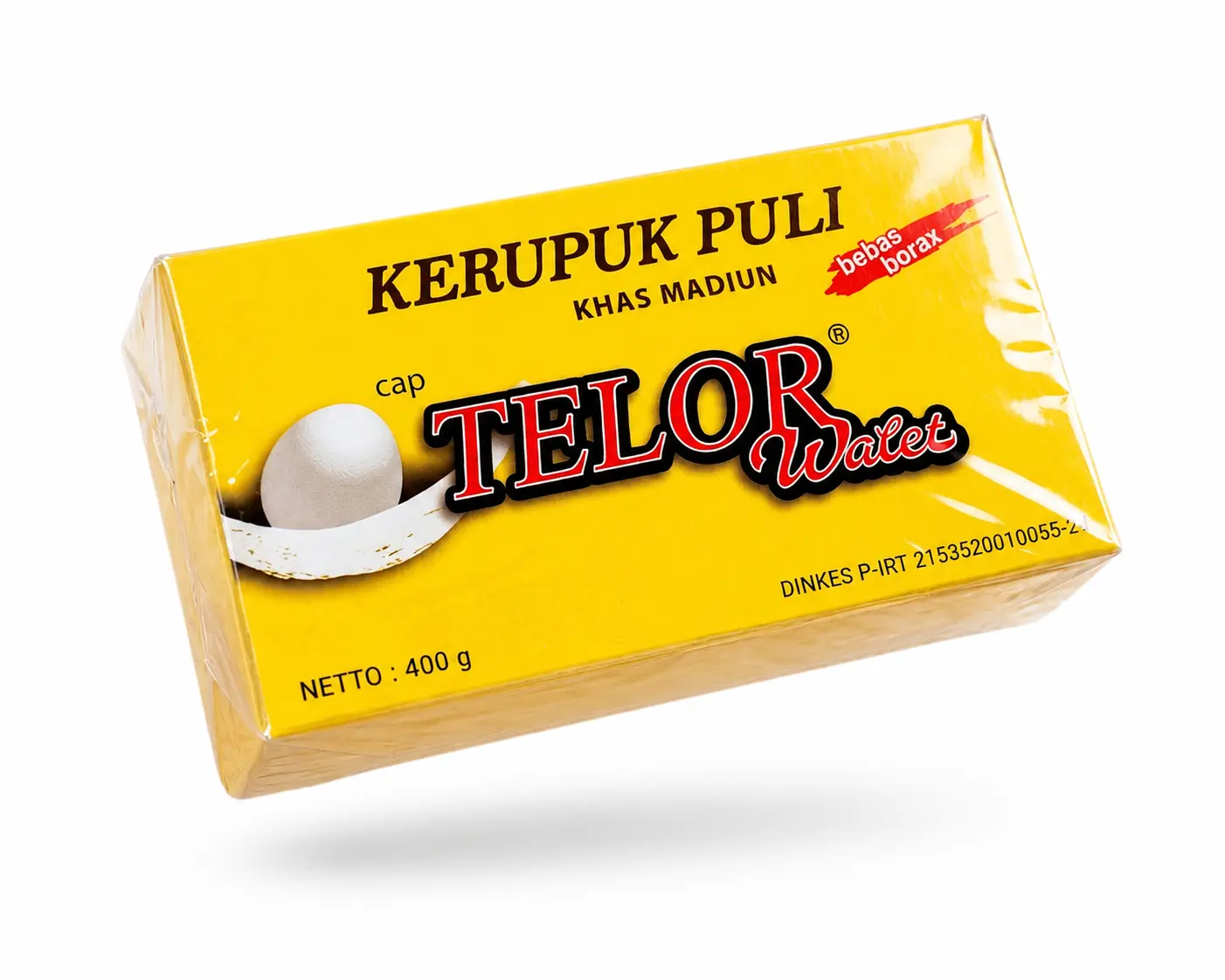kerupuk puli cap telor walet mentah asli madiun